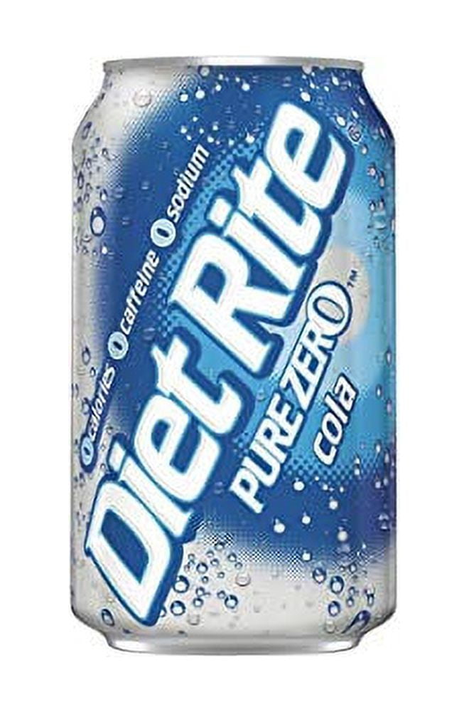 Diet Rite Pure Zero Diet Cola Soda, 12 Fl Oz (Pack of 24)