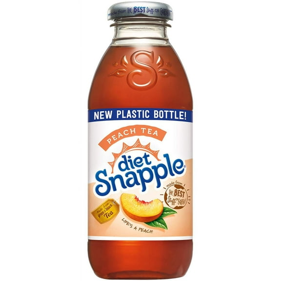 Diet Snapple - Diet Peach Tea - 16 oz 9 Plastic Bottles
