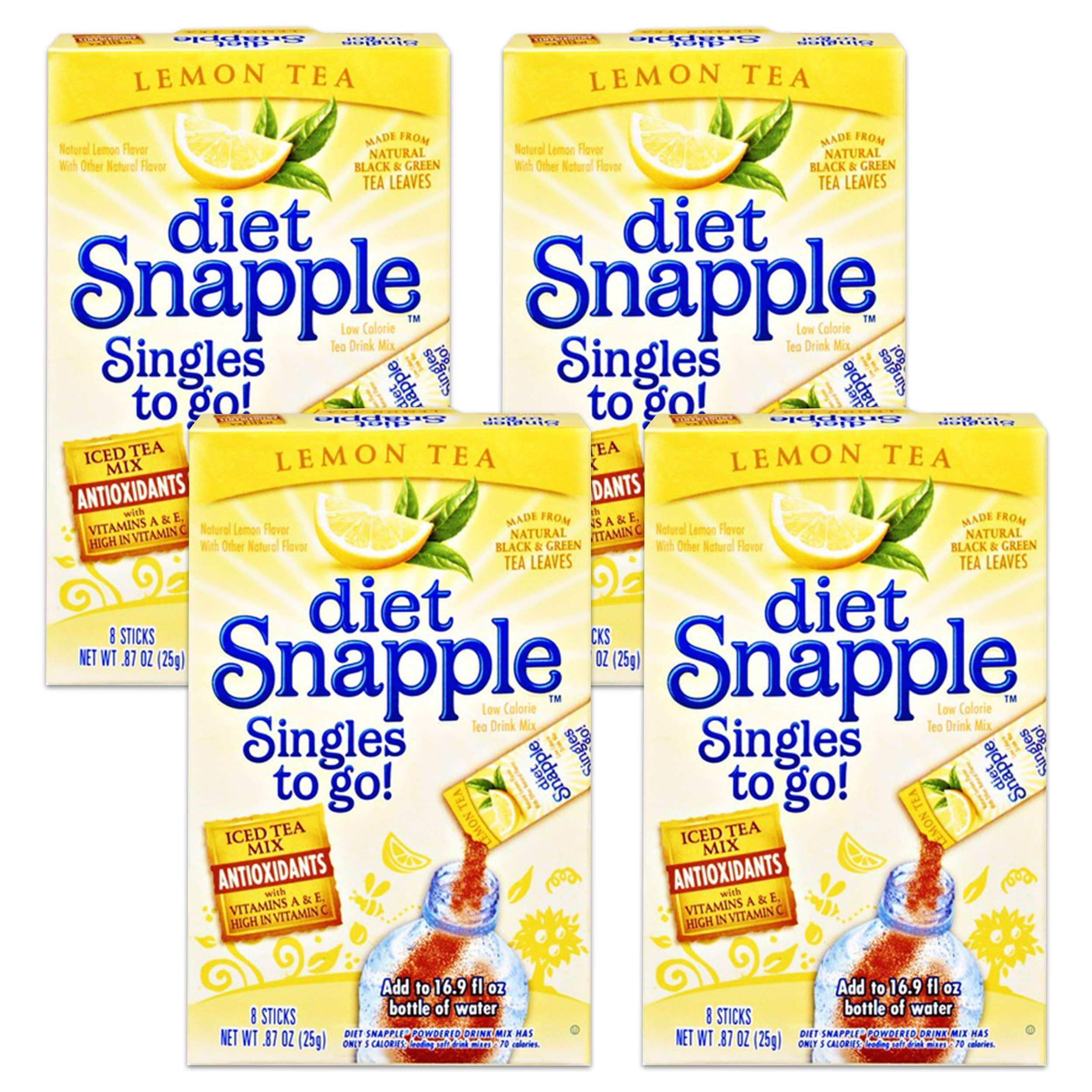 Snapple Diet Snapple Singles To Go Lemon Tea Mix, 6 Count Pack of 4 ...