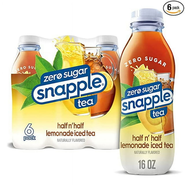 Diet Snapple Half 'n Half, 16 fl oz Recycled Plastic Bottle, 6 pack