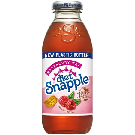 Diet Snapple Raspberry Tea, 16 fl oz (12 Plastic Bottles), All Natural, Natural Antioxidants and Filtered Water, 16 oz Plastic Bottles