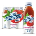 thumbnail image 1 of Diet Snapple Raspberry Tea, 16 fl oz Recycled Plastic Bottle, 6 pack, All Natural Family Pack Drinks, 1 of 5