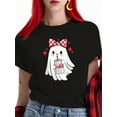 thumbnail image 1 of Diet Soda Halloween Cute Ghost Coquette Bow Spooky Season-Shirt% Cotton Black Art Crew Neck Unisex-Shirt Women And Men, 1 of 7