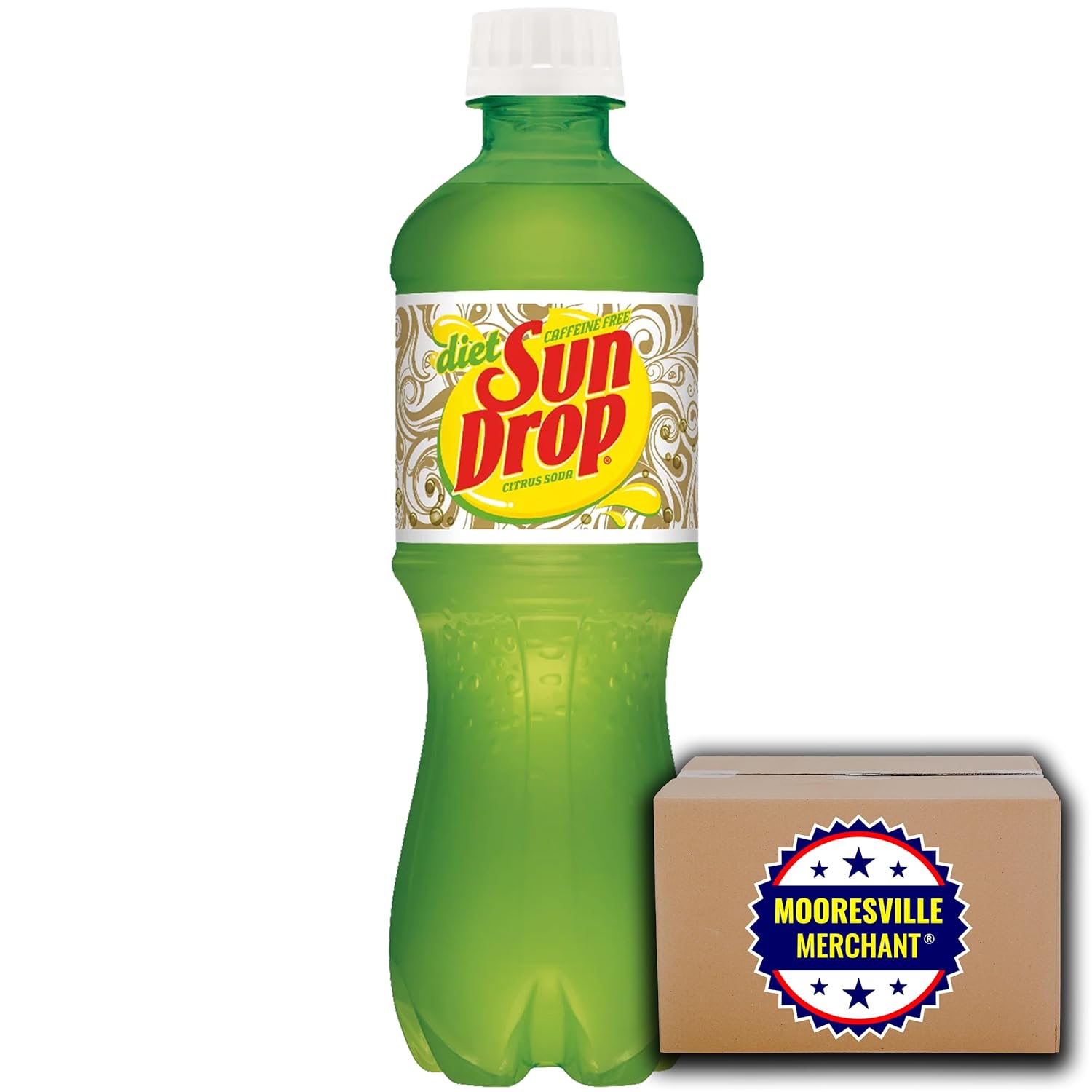 Diet Sun Drop Citrus Soda, 16.9 fl oz, 6 Plastic Bottles with Decal