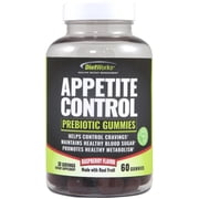 DietWorks Appetite Control Prebiotic Gummies, Appetite Suppressant, Promotes Weight Loss, Feel Fuller Faster, Raspberry Flavor, 60 Gummies