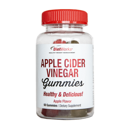 DietWorks Apple Cider Vinegar Gummies Dietary Supplement, 30 Servings