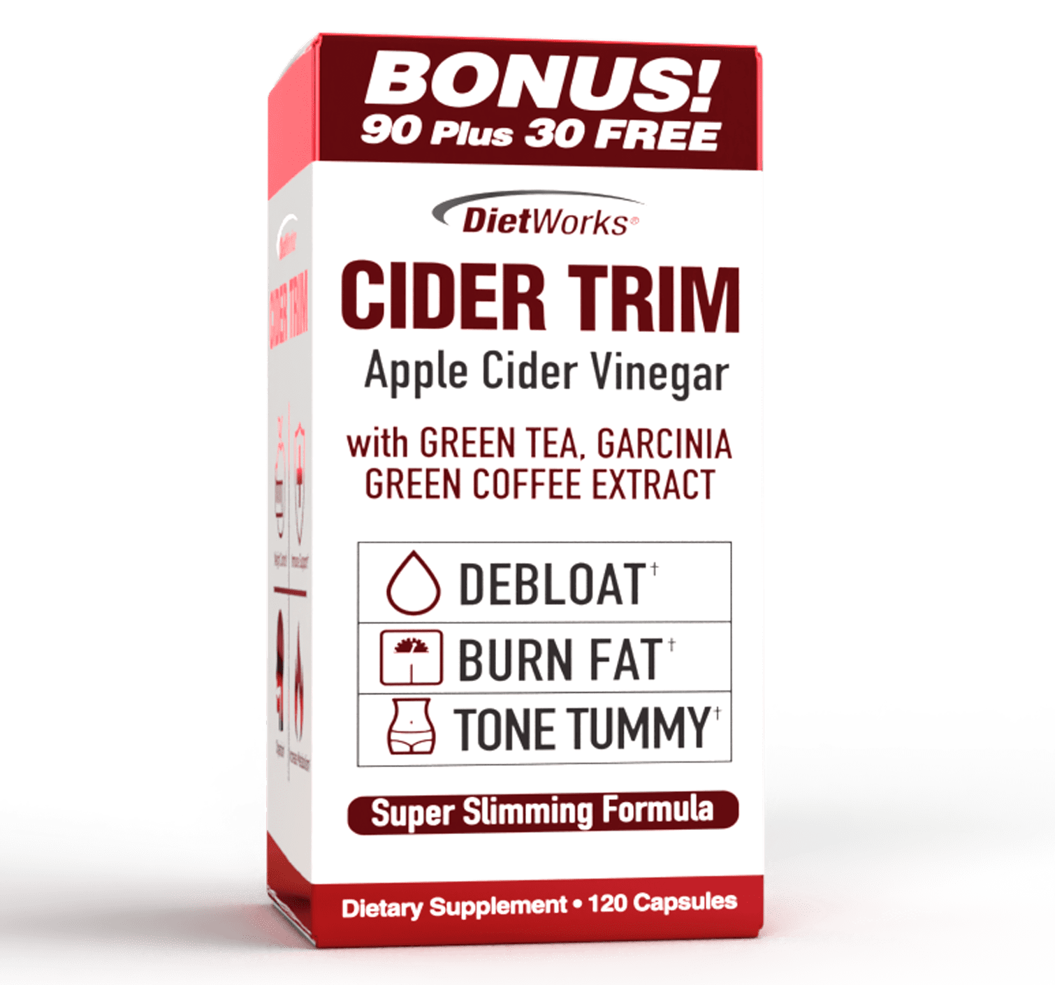 DietWorks Cider Trim Apple Cider Vinegar Capsules, 120 Ct