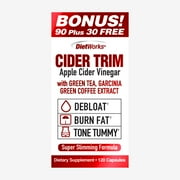 DietWorks Cider Trim Apple Cider Vinegar Capsules, 120 Ct