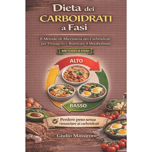 Dieta dei Carboidrati a Fasi: Il Metodo di Alternanza dei Carboidrati per Dimagrire e Riattivare il Metabolismo, (Paperback)