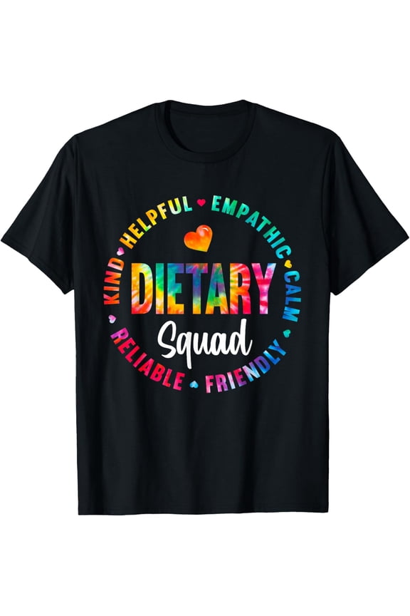 Dietary Squad Tie Dye Healthcare Worker Dietitian Squad T-Shirt