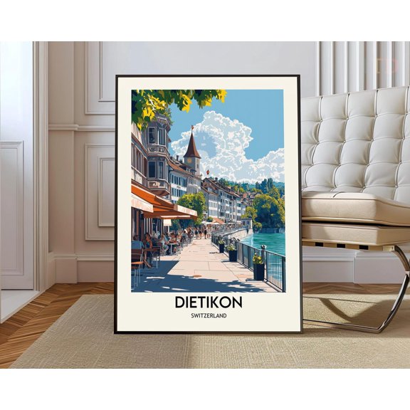 Dietikon Zurich Switzerland Poster, Unframed Paper Poster 8x10in