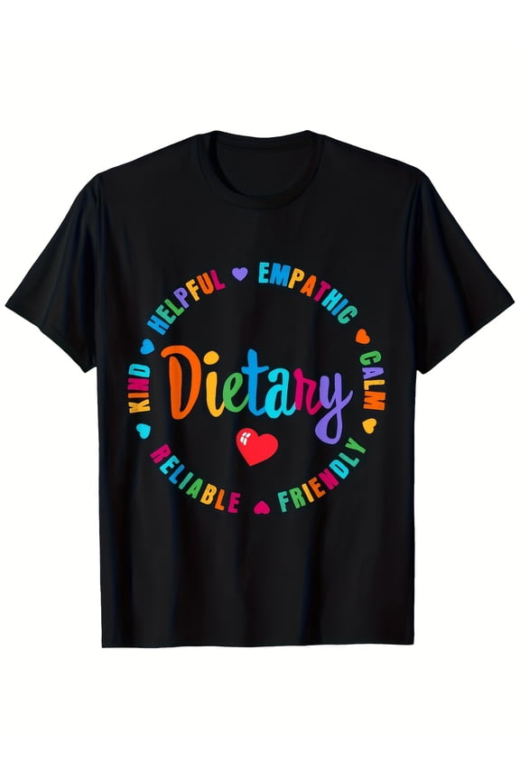 Dietitian & Healthcare T-Shirt | Retro Nutrition Graphic Tee for RD, RDN, CDE | Unisex Heavyweight Crew Neck