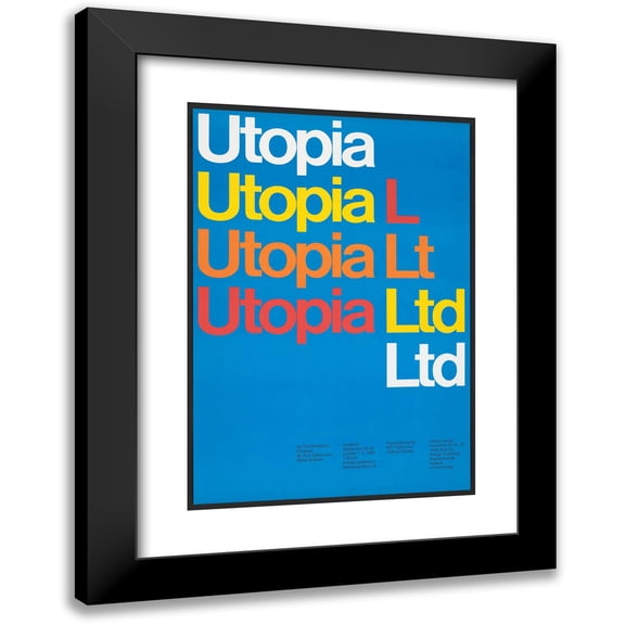 Dietmar Winkler 11x14 Black Modern Framed Museum Art Print Titled - Utopia Ltd (1969)