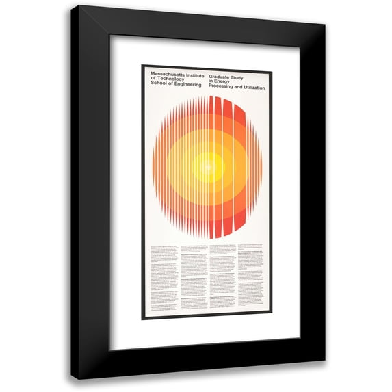 Dietmar Winkler 11x18 Black Modern Framed Museum Art Print Titled - Massachusetts Institute of Technology School of Engineering. Graduate Study in Energy Processing and Utilization (1967)