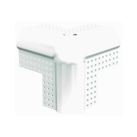 Dietrich Vinyl 3-Way Corner Cap Edge Protector, with Extended Tabs, 8.25", White