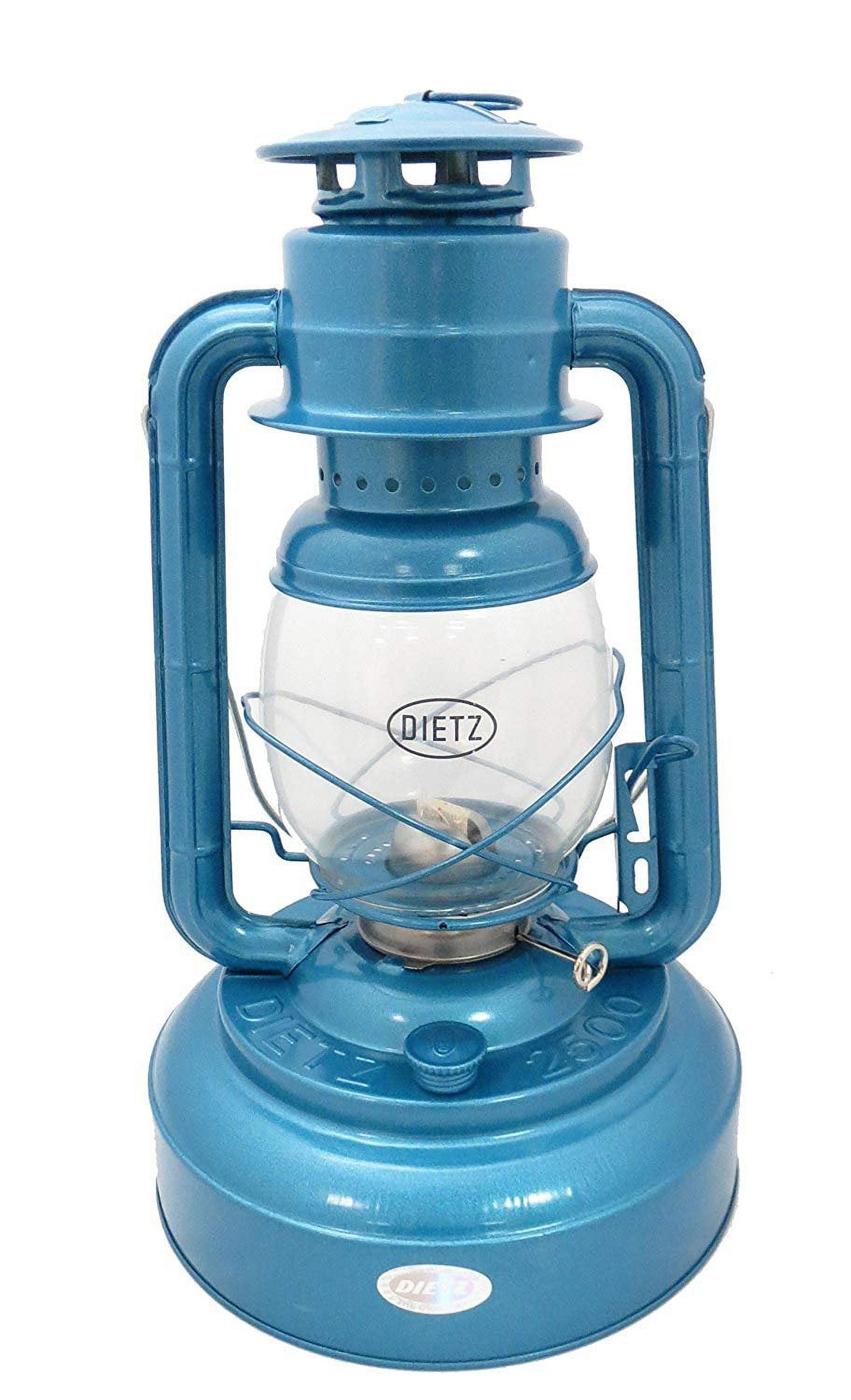 Dietz 15" Blue Metal Oil Lantern with Glass Globe