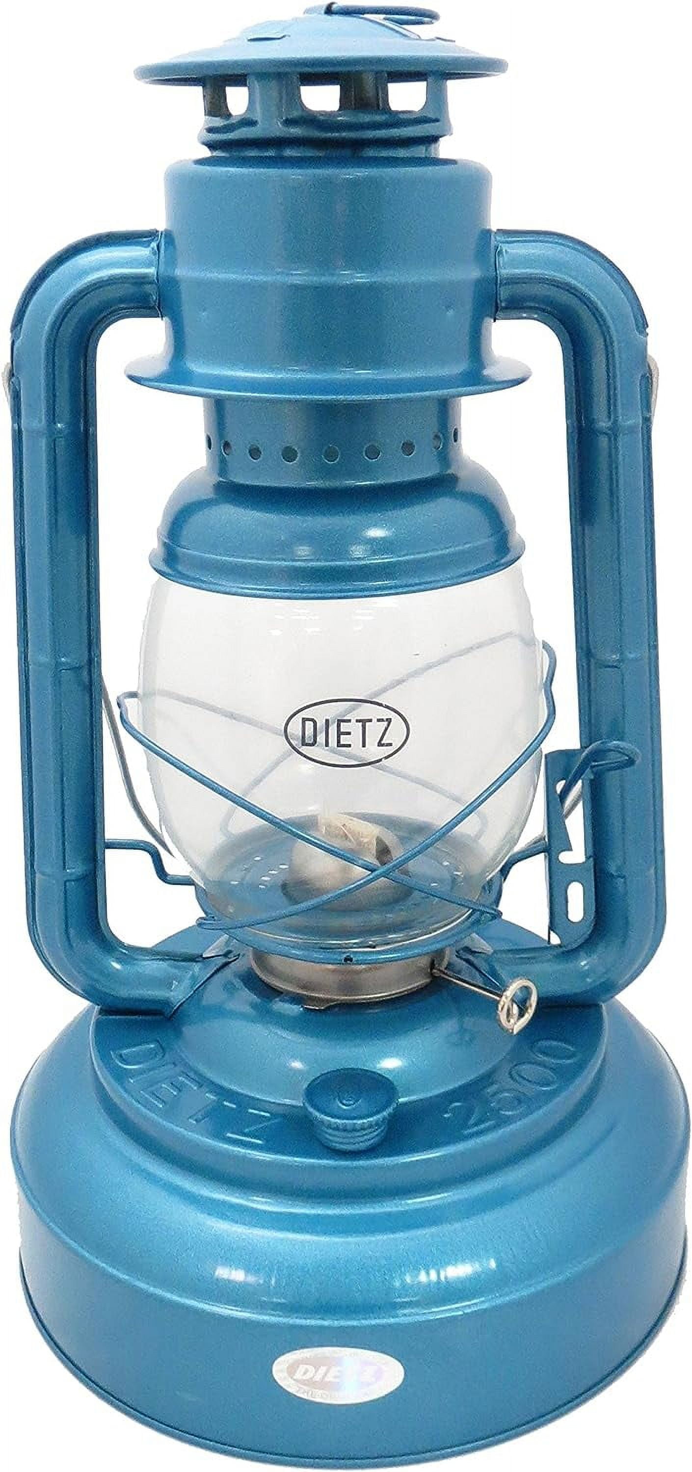 Dietz 15" Blue Metal Oil Lantern with Glass Globe