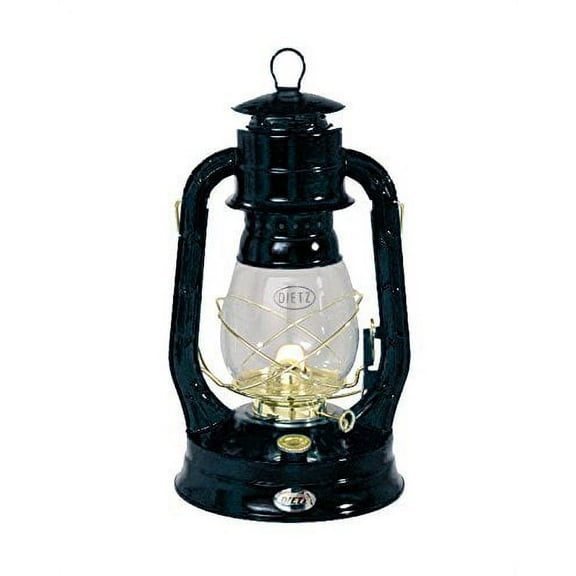 Dietz #8 Air Pilot Brass Trim Oil Lantern, Black
