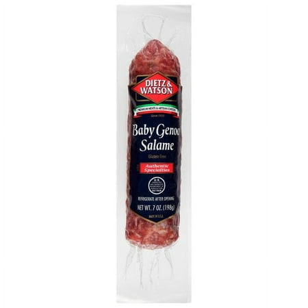 Dietz & Watson Baby Genoa Salami, Chub, 7 oz, 1 Count