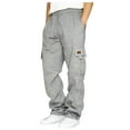 Difdany Cargo Sweatpants Men Big and Tall Baggy Workout Trouser