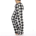 thumbnail image 1 of Difdany Christmas Pajama Pants Women Buffalo Plaid Cozy Fleece PJs Cute Lounge Pajamas Sleep Bottoms Gray S, 1 of 8