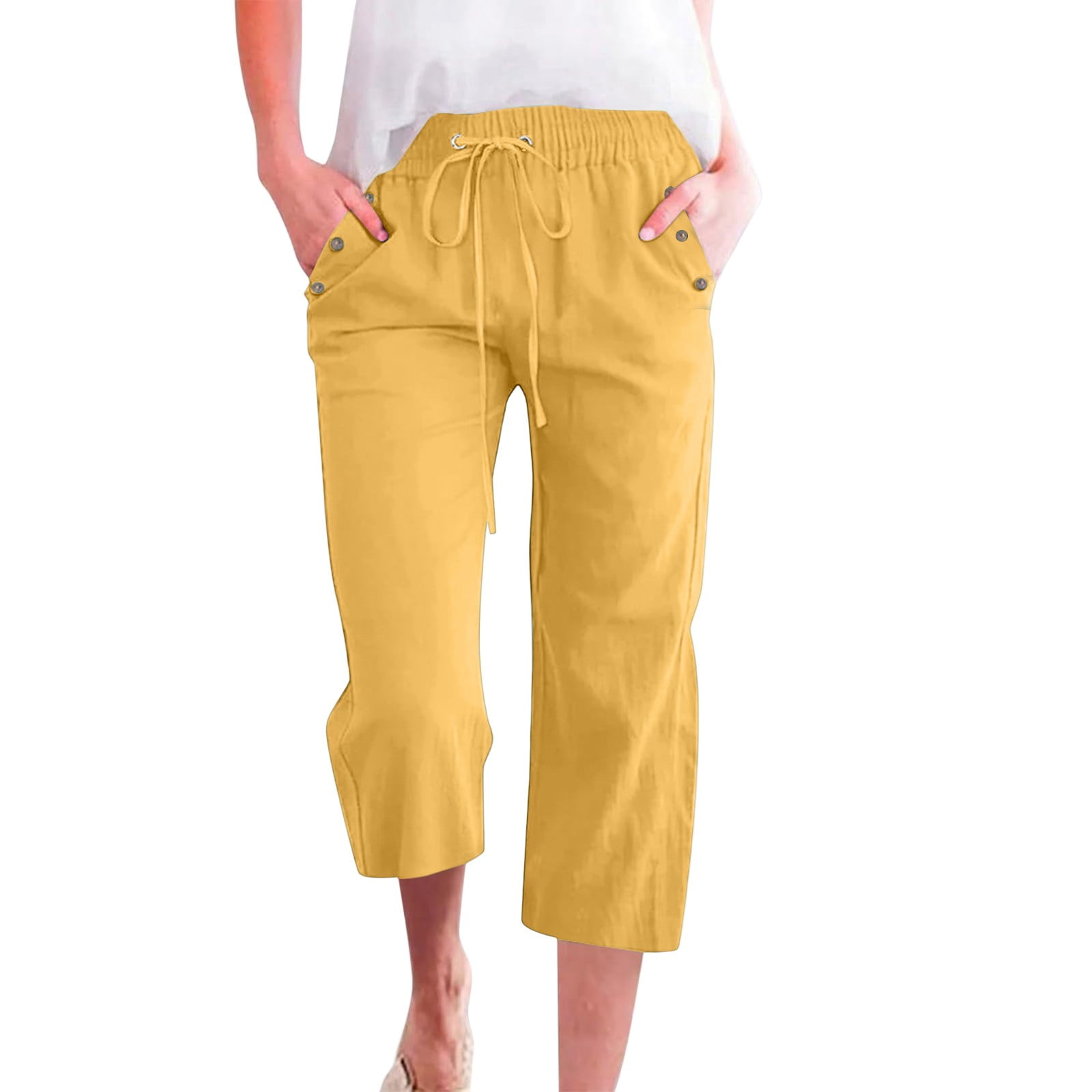 Difdany-Linen-Wide-Leg-Cropped