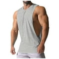 thumbnail image 1 of Difdany Men's Cut Off Shirts Muscular Cut Open Sides Bodybuilding Tank Top Gym Workout T-Shirt Light Gray L, 1 of 8