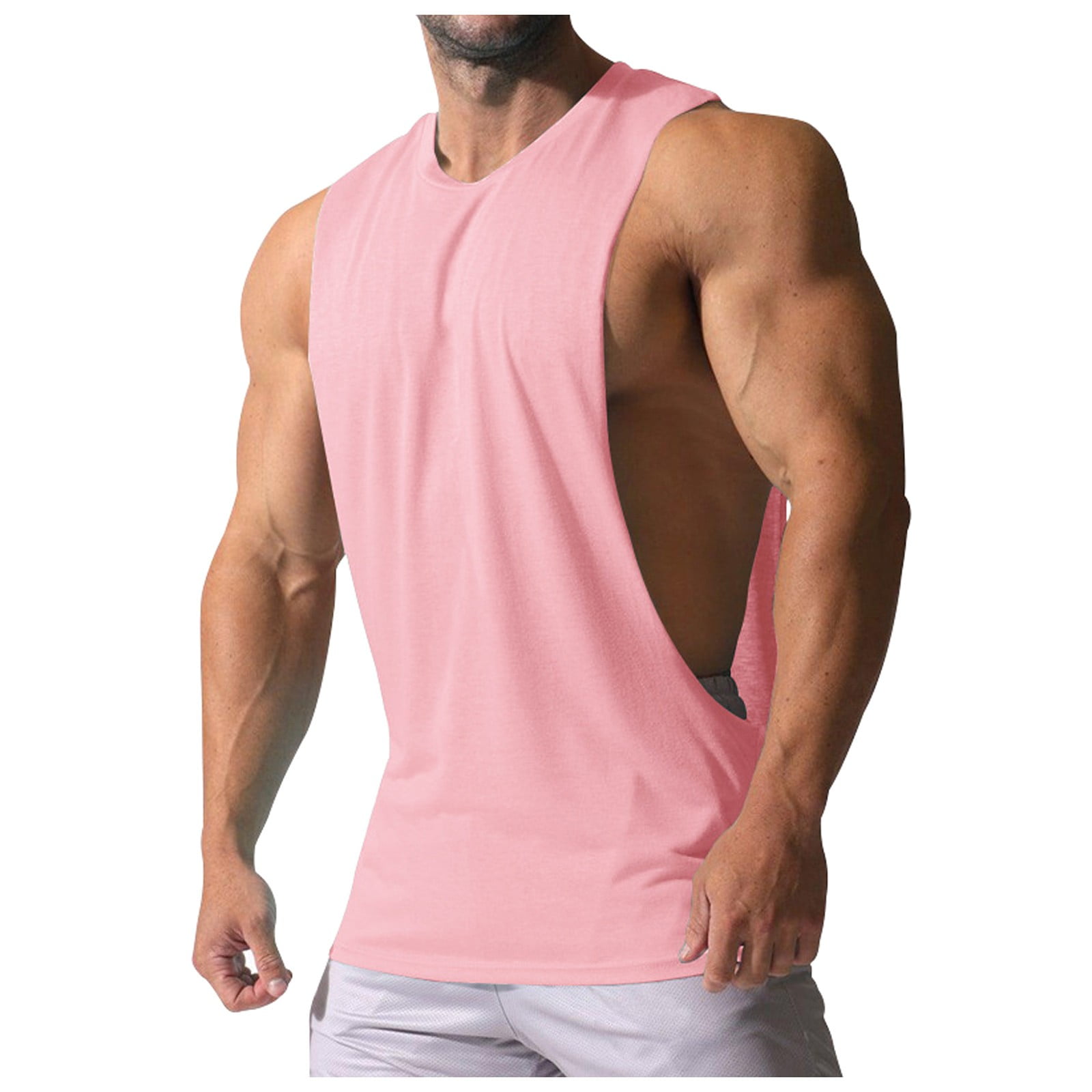 Mens sleeveless shirts open sides hotsell