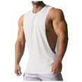 thumbnail image 1 of Difdany Men's Cut Off Shirts Muscular Cut Open Sides Bodybuilding Tank Top Gym Workout T-Shirt White 3XL, 1 of 8