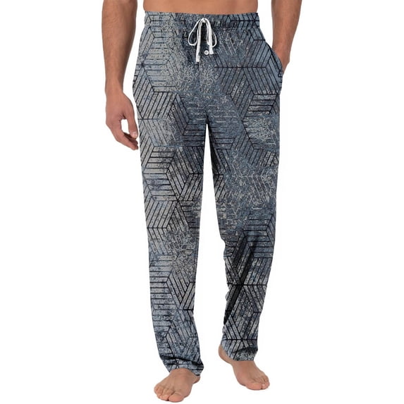 Difdany Men's Flannel Lounge Pants Cozy Casual Bottoms with Pockets Fleece Pajama Pants
