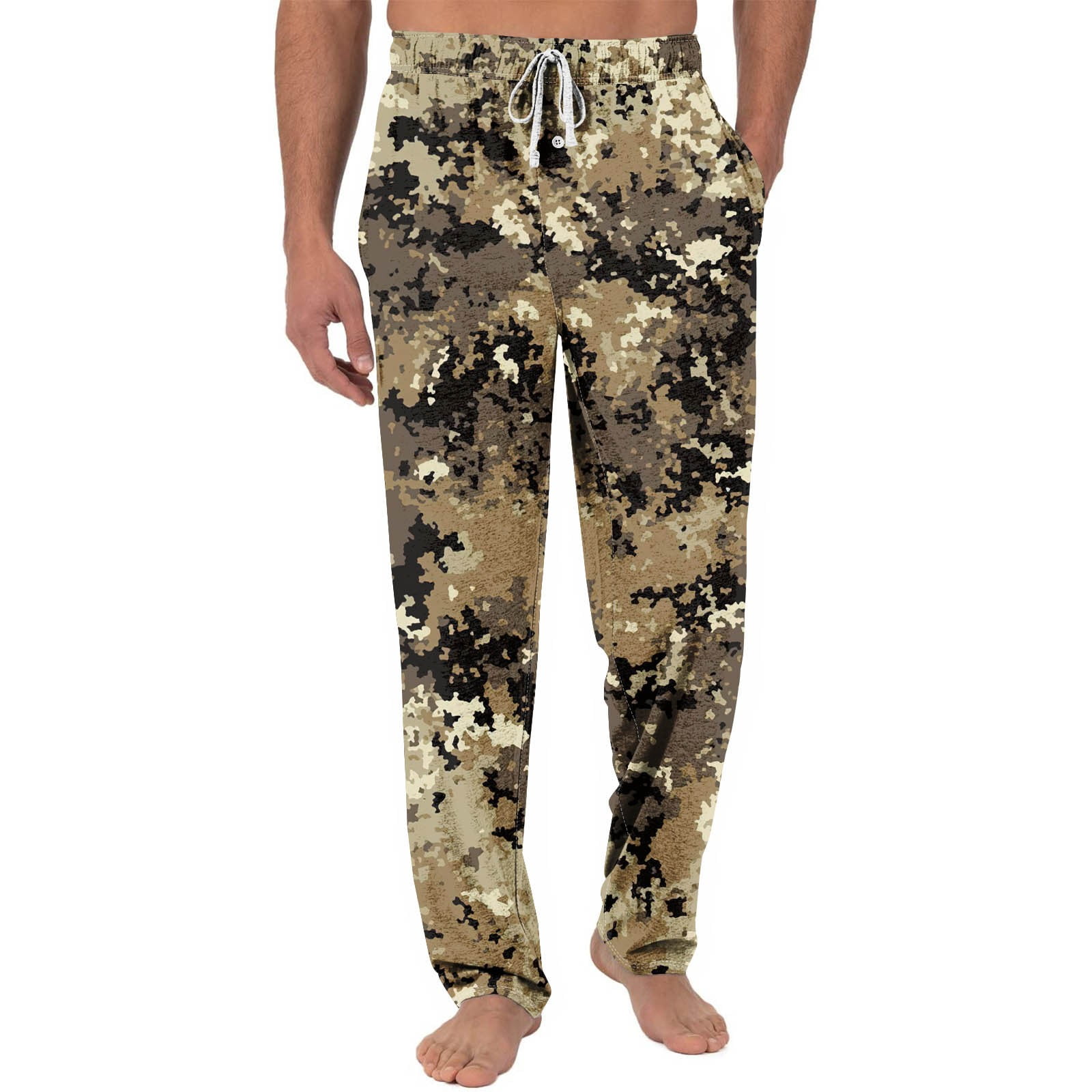 Difdany Men's Fleece Pajama Pants Comfortable Lounge Bottoms with ...