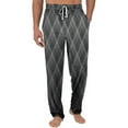 Difdany Men's Knit Plaid Printed Casual Pants Soft Lounge Bottoms with