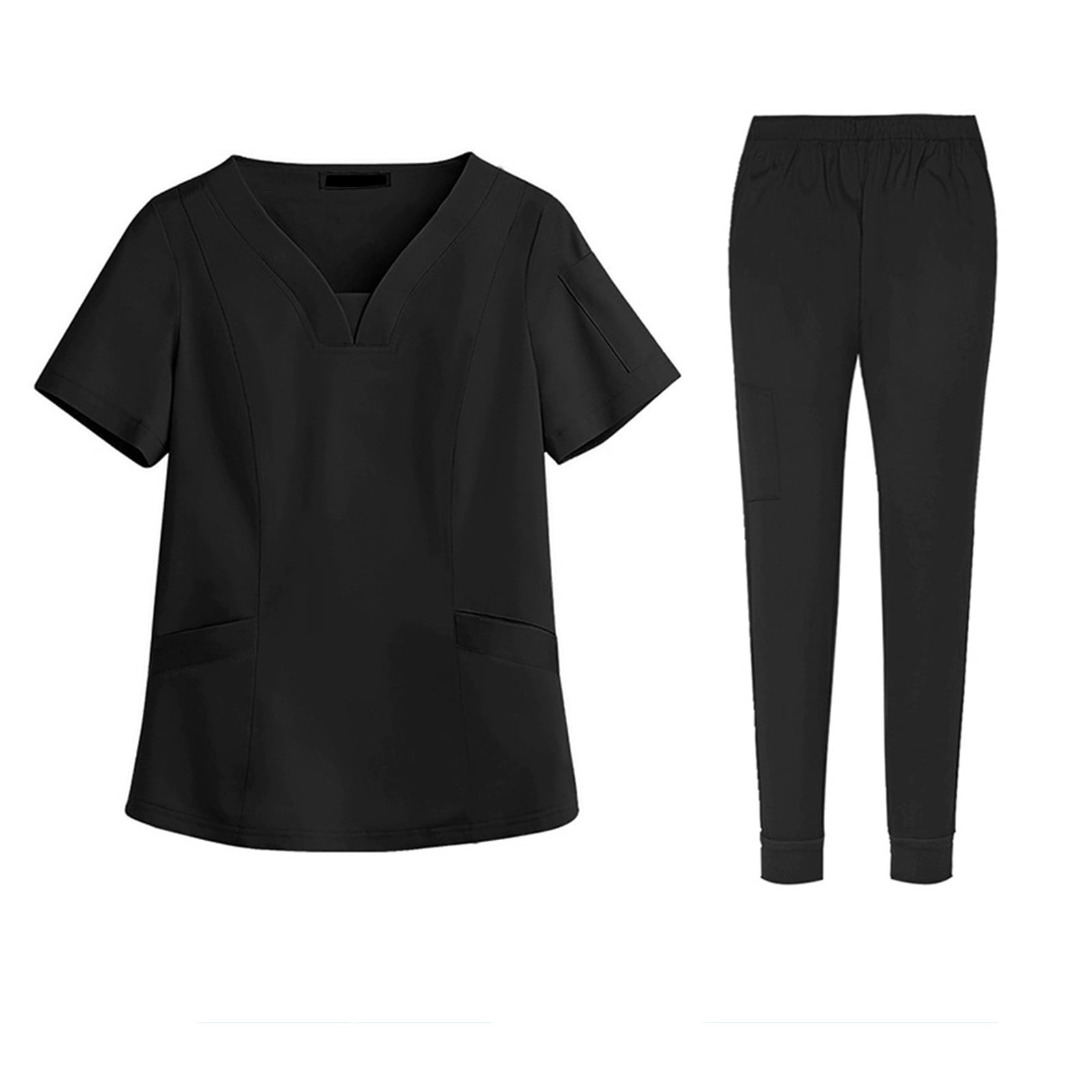 difdany-women-scrubs-sets-2024-medical-uniform-v-neck-short-sleeve-top