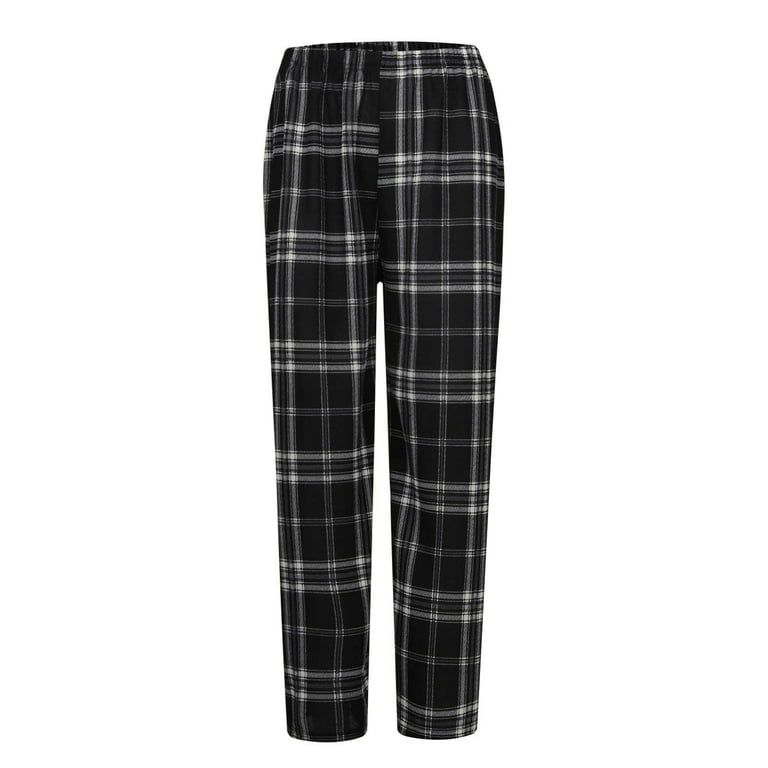 Difdany Women Y2k Striped Pants Wide Leg Stripes Print Lounge Pants High Waist Drawstring Striped Pajama Pants Trousers Black One Size