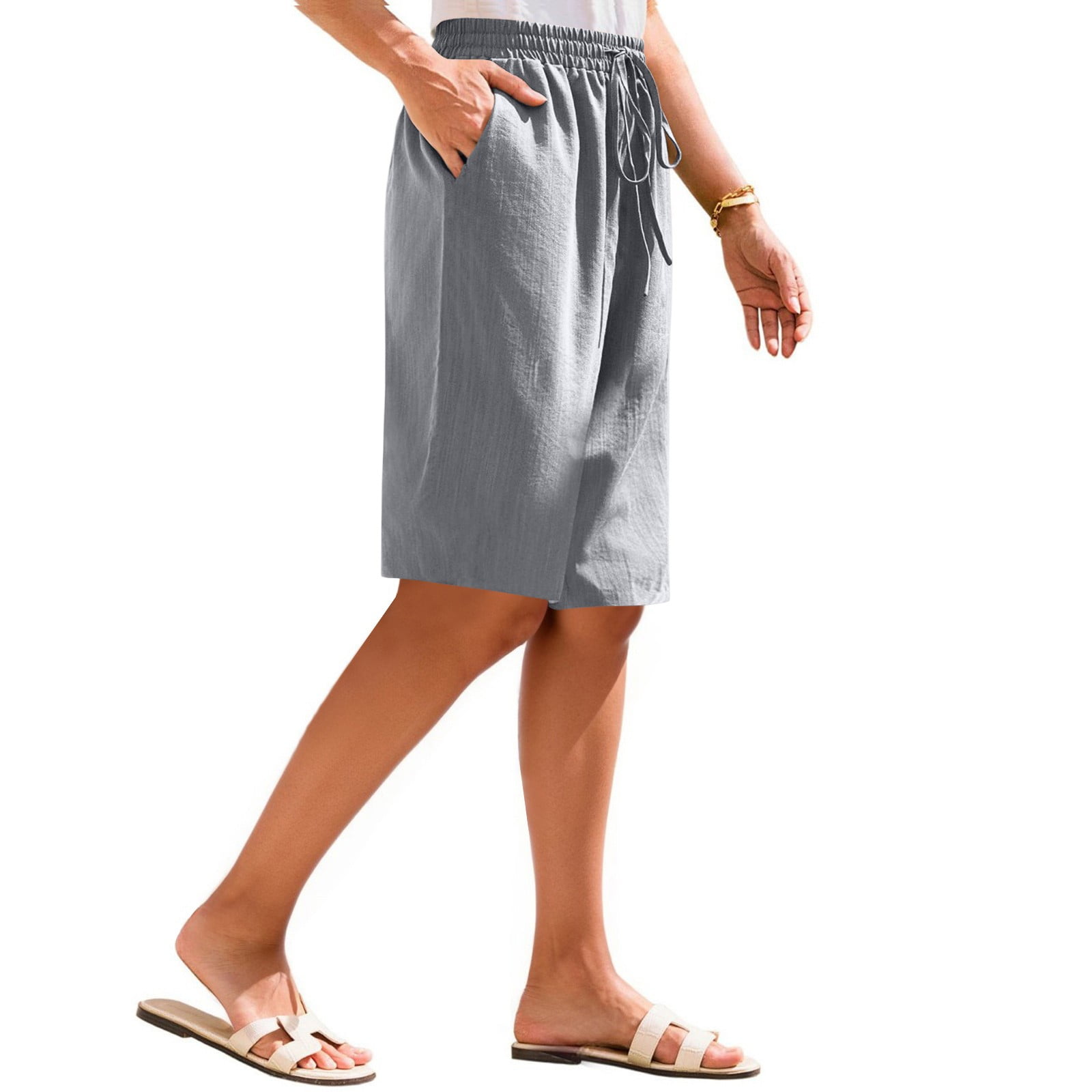 Gant Women High-Rise Loose Fit Cotton Shorts
