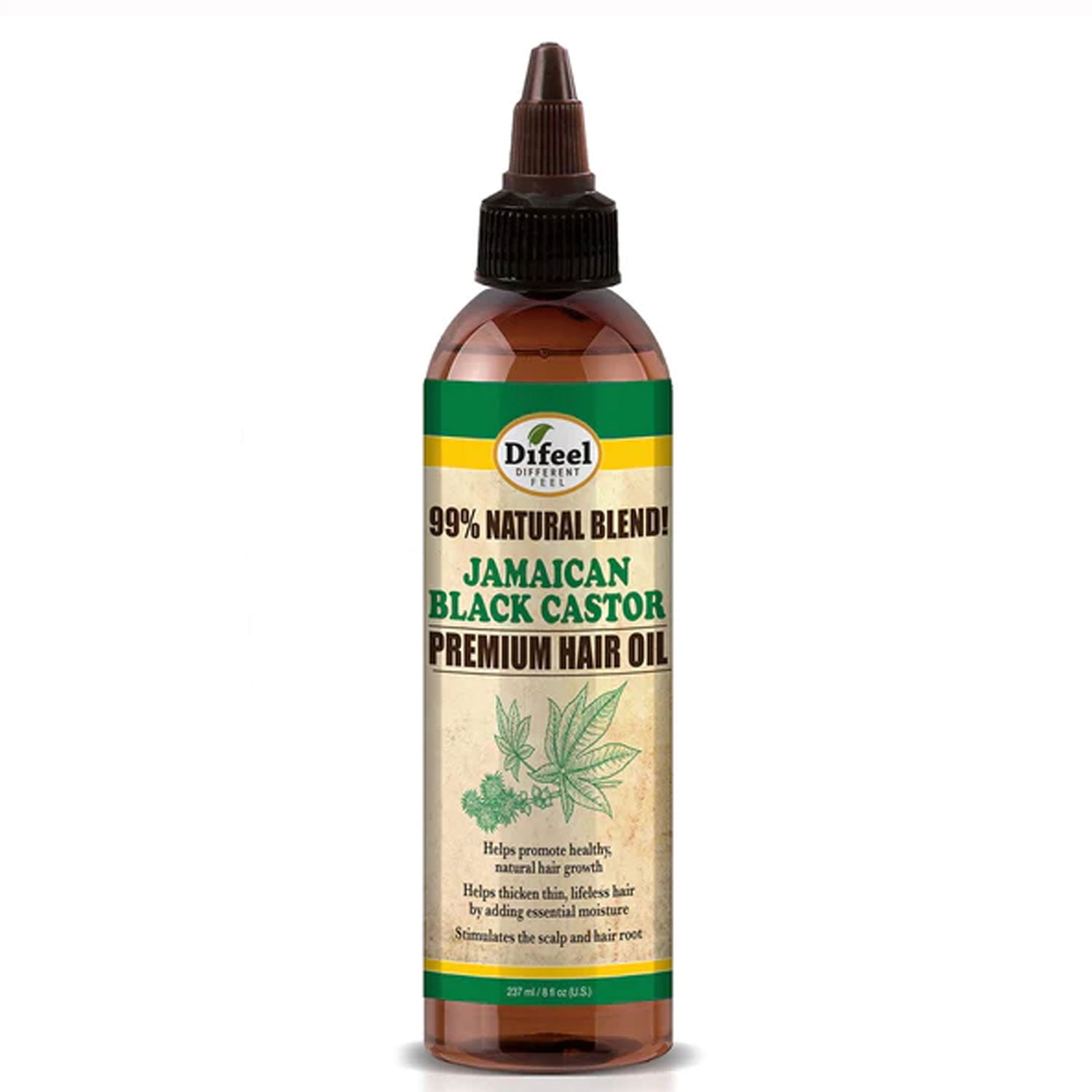 Difeel 99 Natural Premium Jamaican Black Castor Hair Oil 8 oz
