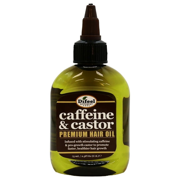 Difeel Caffeine & Castor Premium Hair Oil for Faster Hair Growth 2.5 oz.