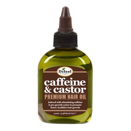 Difeel Caffeine & Castor Premium Hair Oil for Faster Hair Growth 2.5 oz.