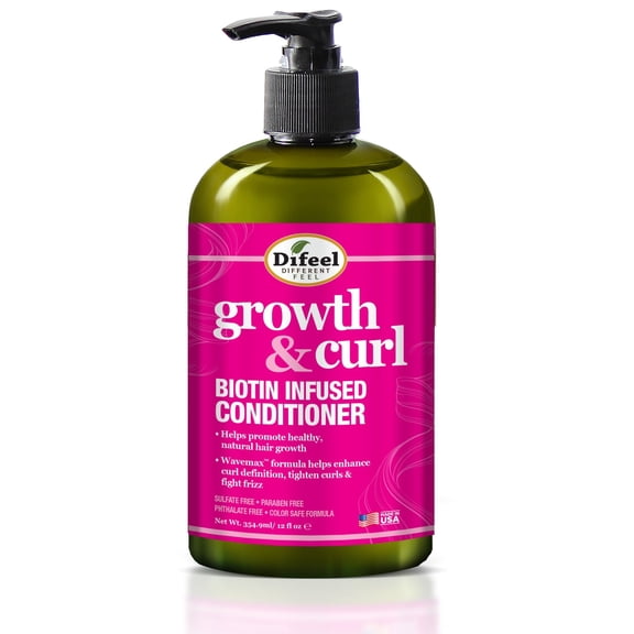 Difeel Growth and Curl Biotin Conditioner 12 oz.