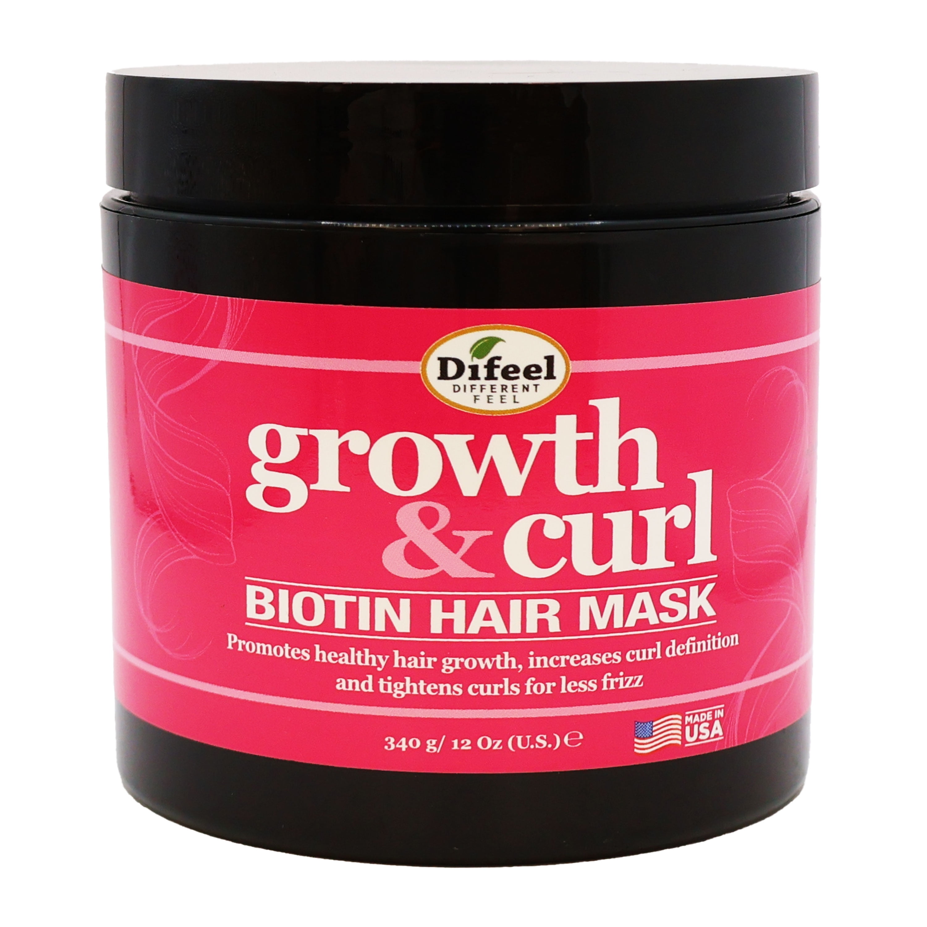 Difeel Growth and Curl Biotin Hair Mask 12 Oz., Pack of 2