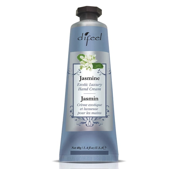 Difeel Hand Cream with Jasmine and 100% Natural Oil and Vitamin E 1.4 oz. (Pack of 2)