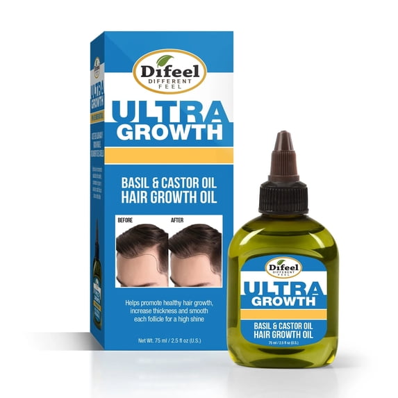 Difeel MENS Ultra Growth Basil & Castor Hair Growth Oil 2.5 oz.