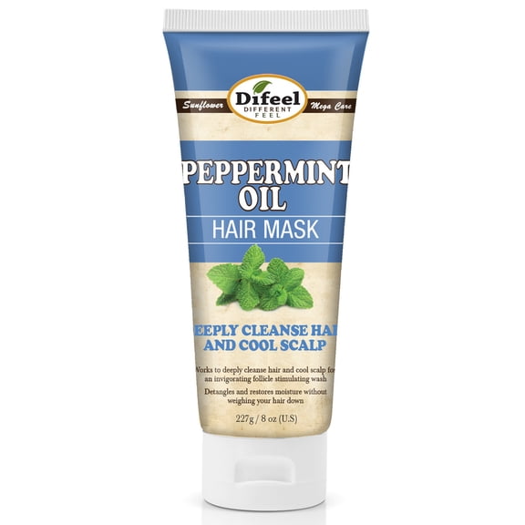 Difeel Peppermint Oil Hair Mask 8 oz, Deep Conditioning Scalp Treatment for Follicle Stimulating