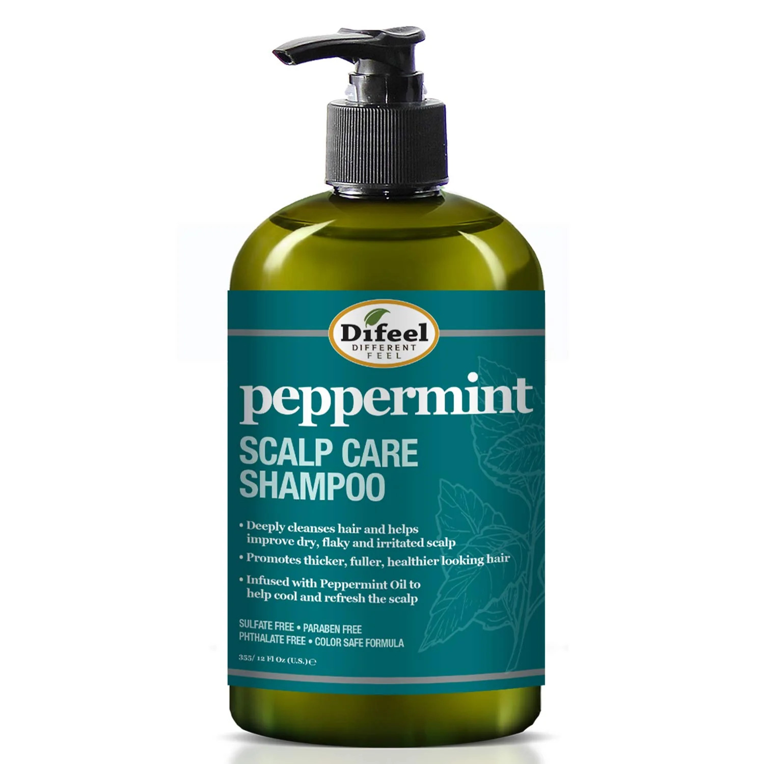 Difeel Peppermint Scalp Care Shampoo 12 oz