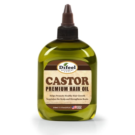 Difeel Premium Castor Hair Oil 7.1 oz, Natural Hair Growth Serum for Dry Scalp, Frizz Control