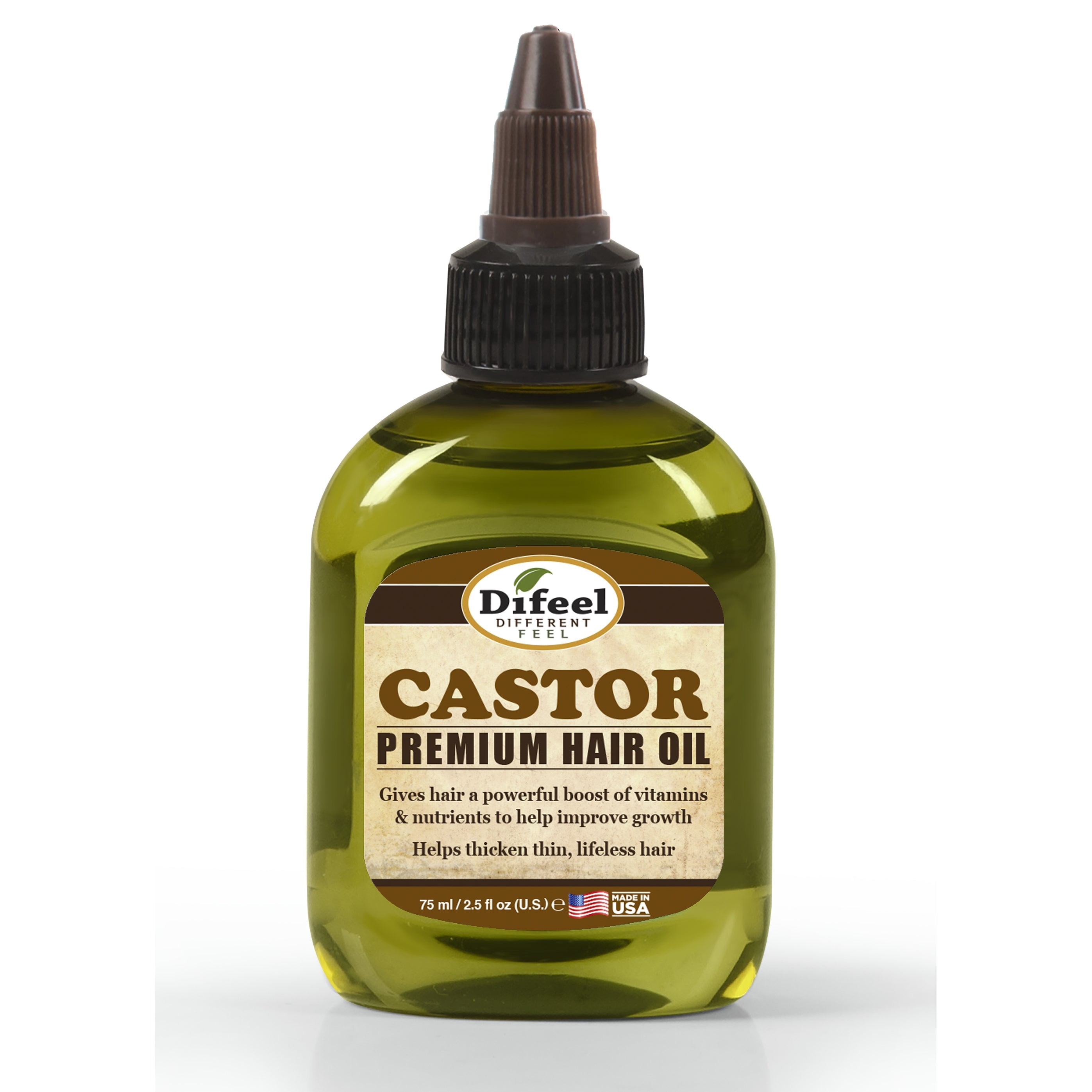 Difeel Premium Natural Hair Oil - Castor Hair Oil 2.5 oz.