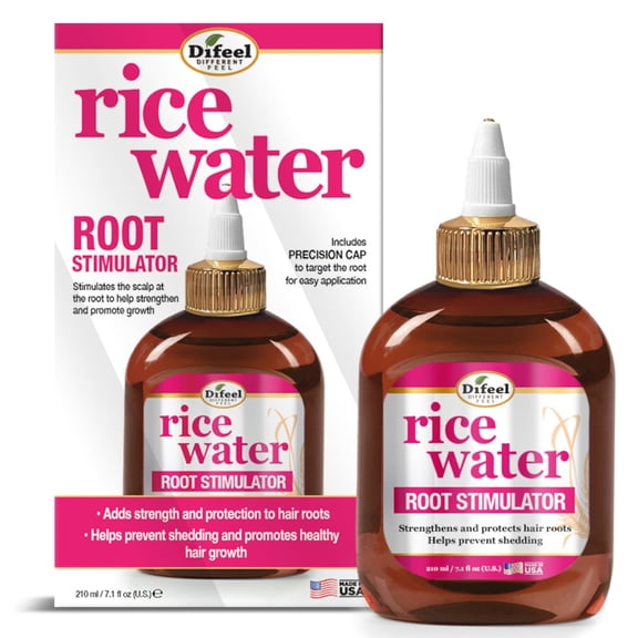 Difeel Rice Water Root Stimulator 7.1 oz, Hair Growth Treatment, Anti Breakage Scalp Serum