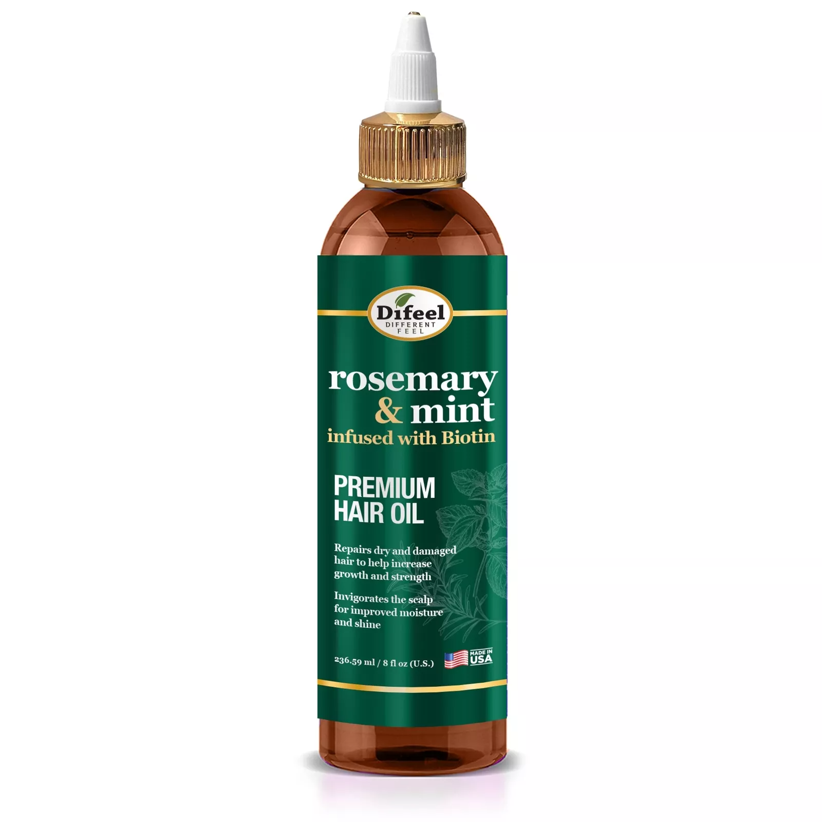 Difeel Rosemary and Mint Premium Hair Oil with Biotin 8 oz.