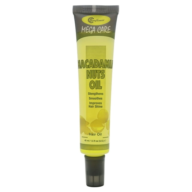 Difeel Sunflower Mega Care Hair Oil Macadamia Nuts Oil 1.5 Oz., Pack of