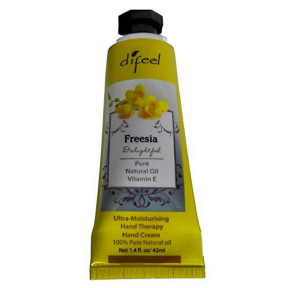 Difeel Ultra Moisturizing Hand Cream with Freesia 100% Pure Natural Oil and Vitamin E 1.4 oz. (Pack of 6)